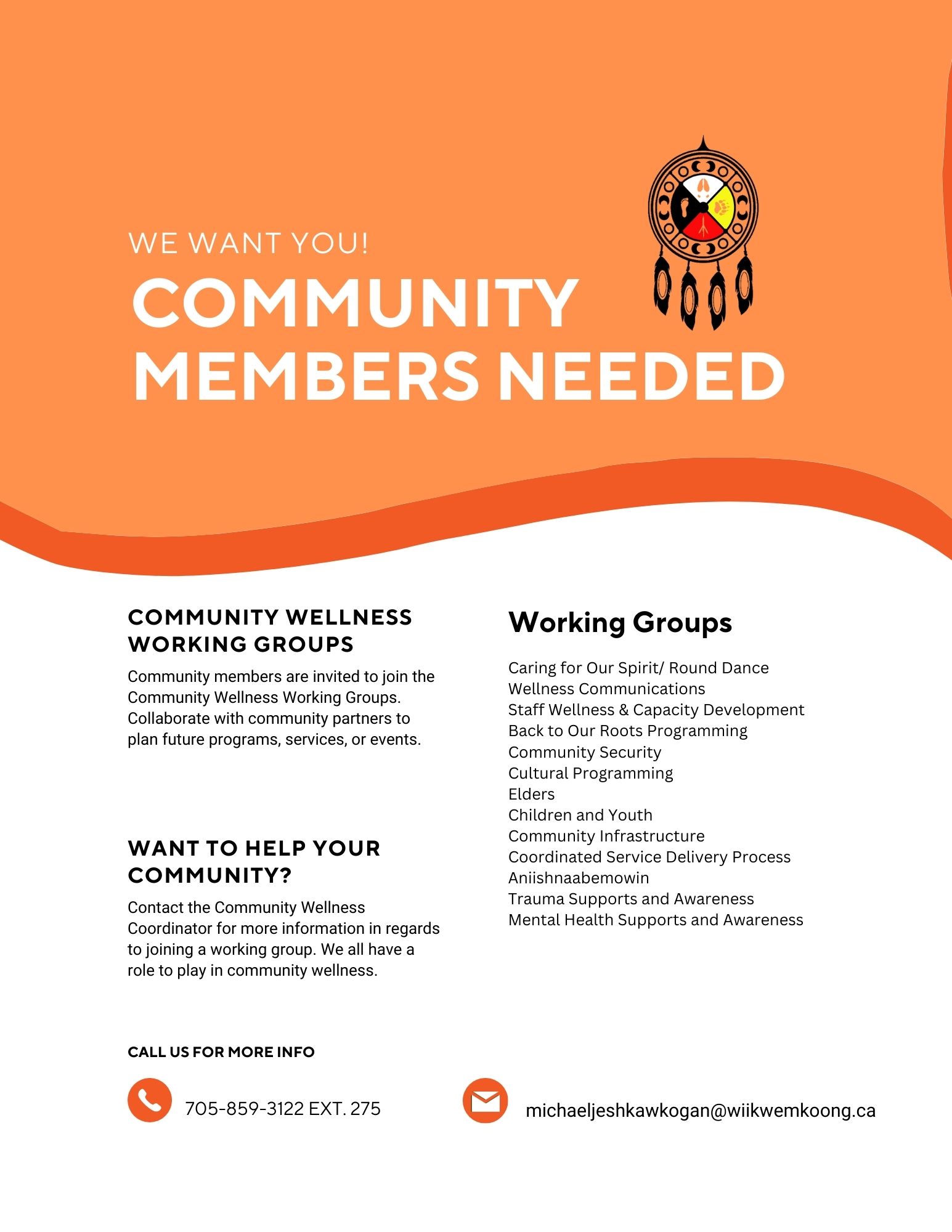 Community Wellness Working Groups Wiikwemkoong Unceded Territory